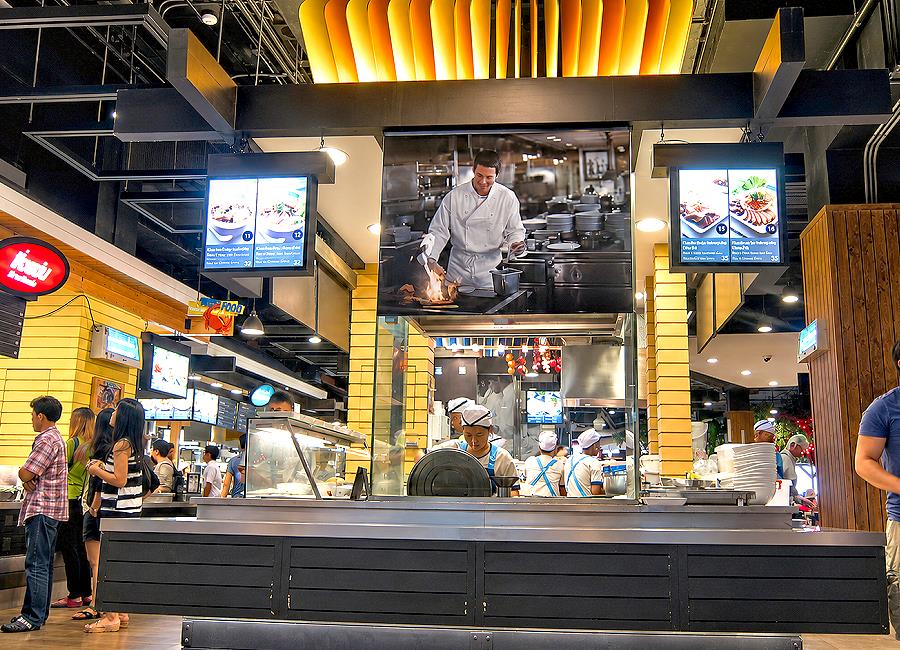 Food Court in einer Shopping Mall in Bangkok