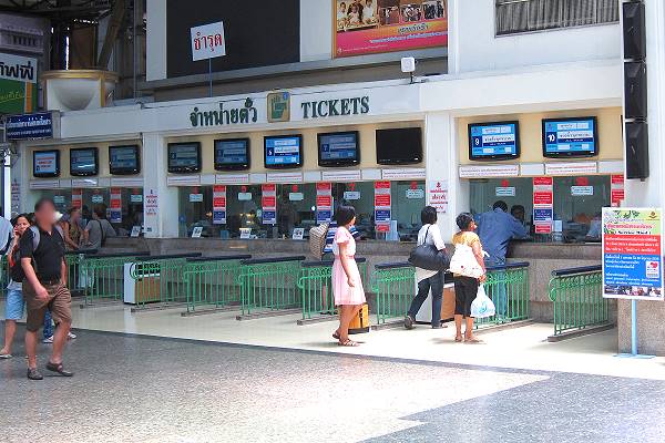 Ticketverkauf Hua Lamphong Bahnhof Bangkok
