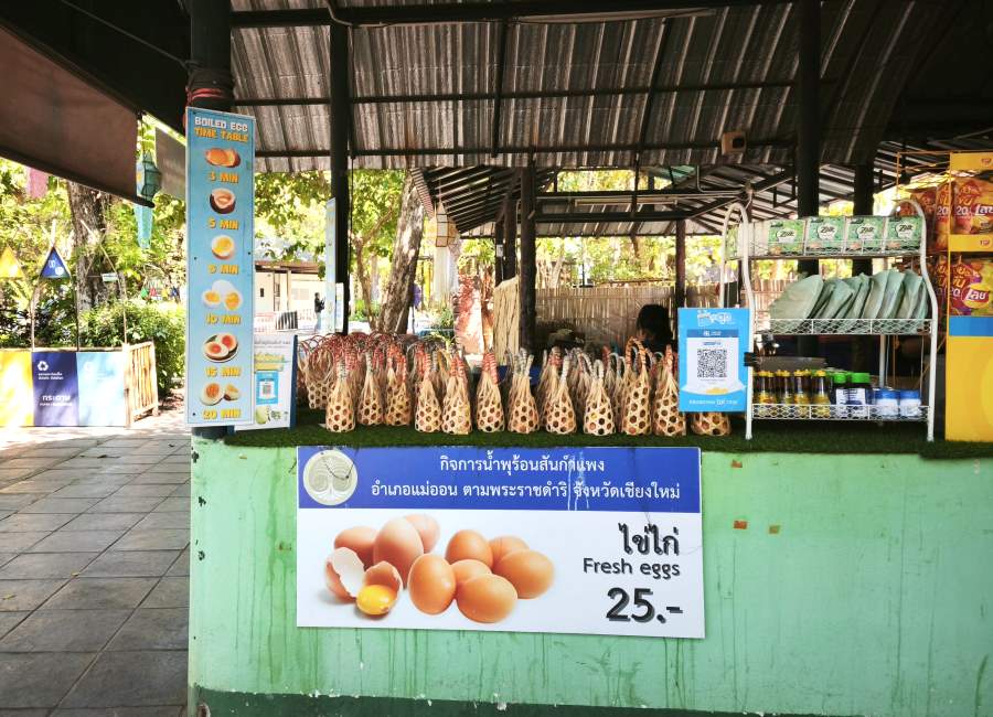Eierverkauf San Kamphaeng Hot Springs