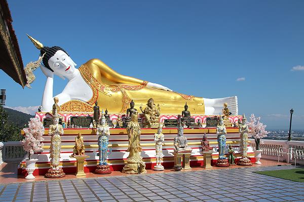 Liegender Buddha im Wat Phra That Doi Kham