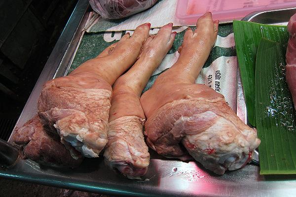 Fleischmarkt im Warorot Markt Chiang Mai
