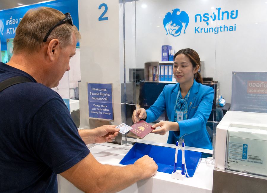 Bankschalter Thailand Geld abheben