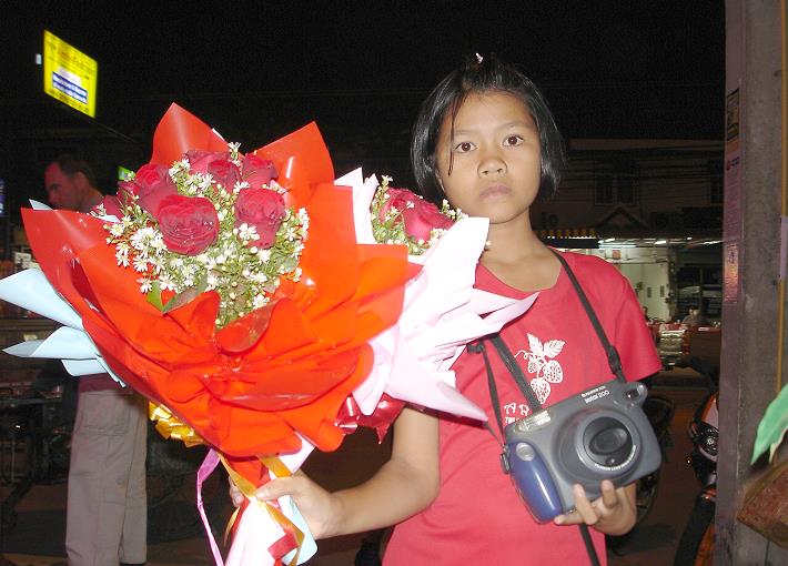Blumenverkäufer in Thailand