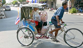 Fahrrad-Rikscha in Buriram