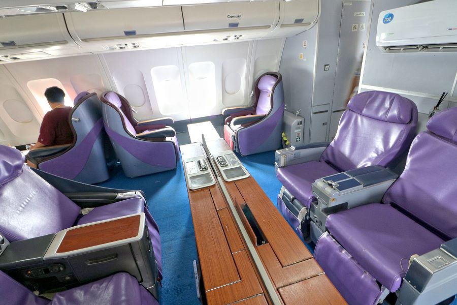 Innenkabine Airbus A330 Flugzeugcafe Pattaya