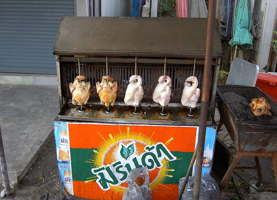 Hähnchengrill in Thailand