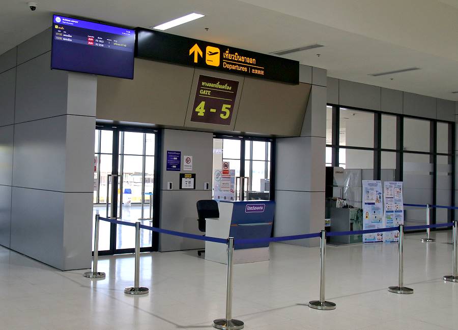 Abfluggates im Terminal 2 Buriram Flughafen