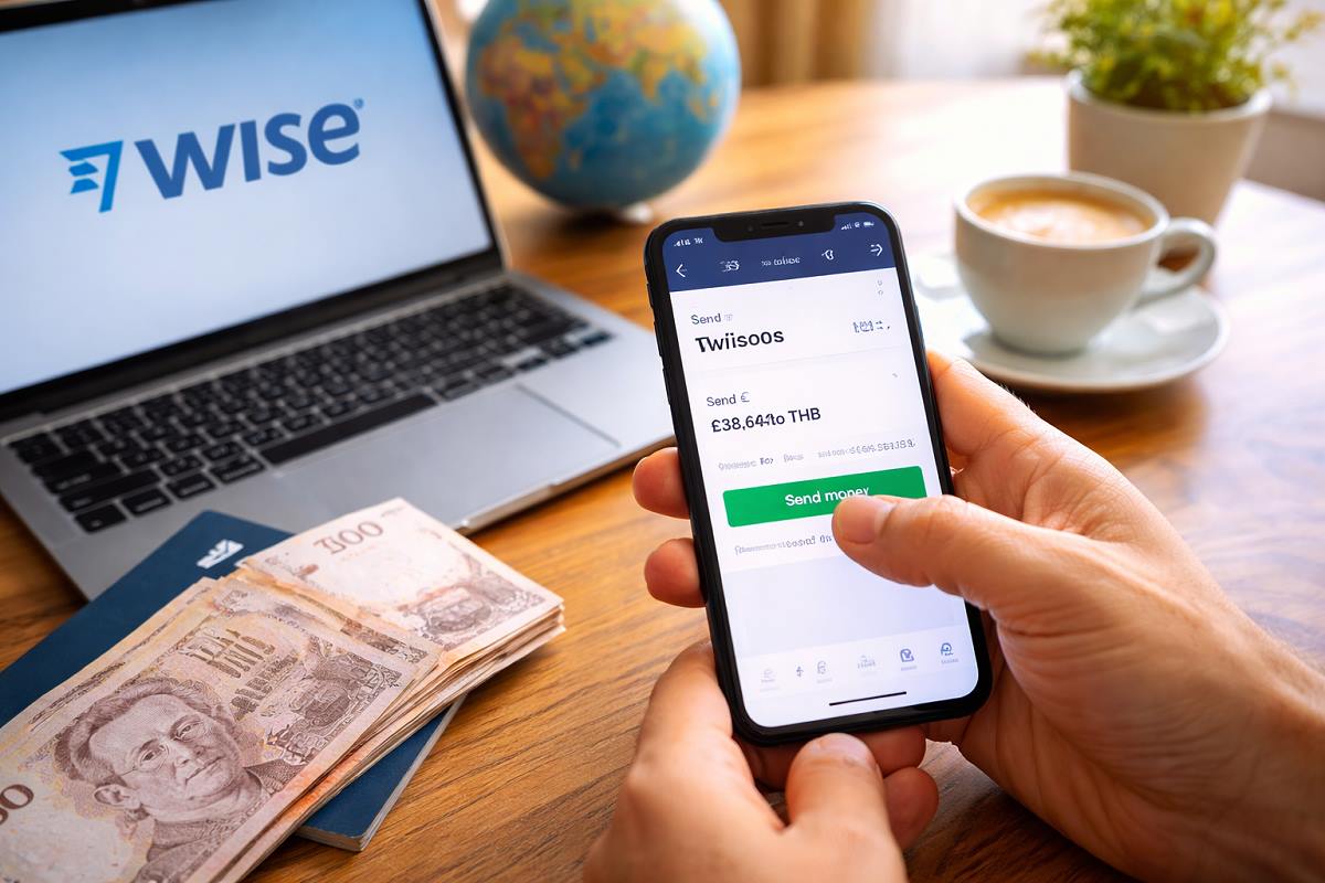 Geld mit Wise nach Thailand senden per Smartphone