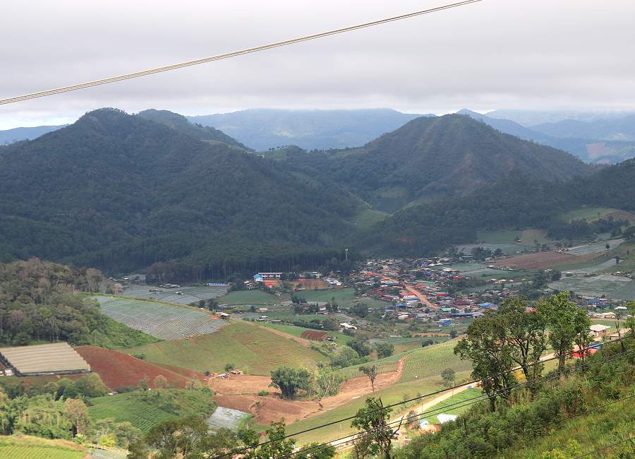 Aussicht Berge Route 1263 Mae Hong Son Loop