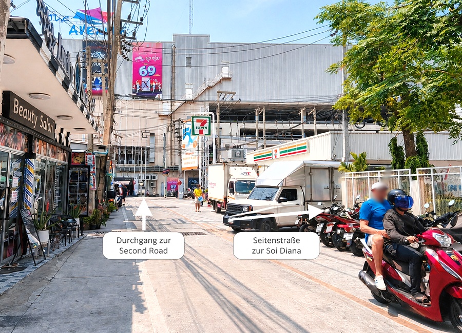 Abkürzung von der Soi 15 zur Soi Diana Pattaya