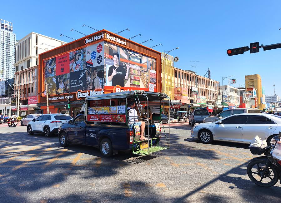 Verkehrsknotenpunkt Central Road und Second Road Pattaya