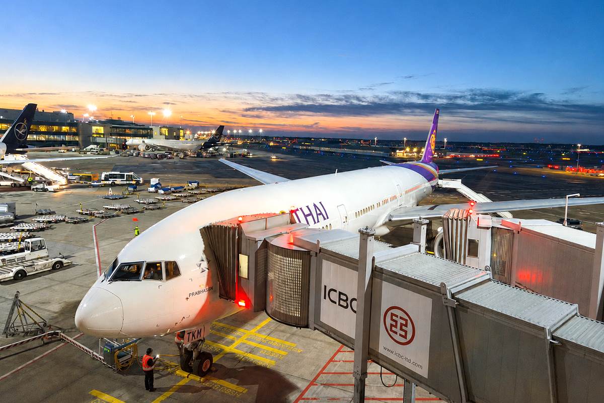 Thai Airways Flug TG923 von Frankfurt nach Bangkok