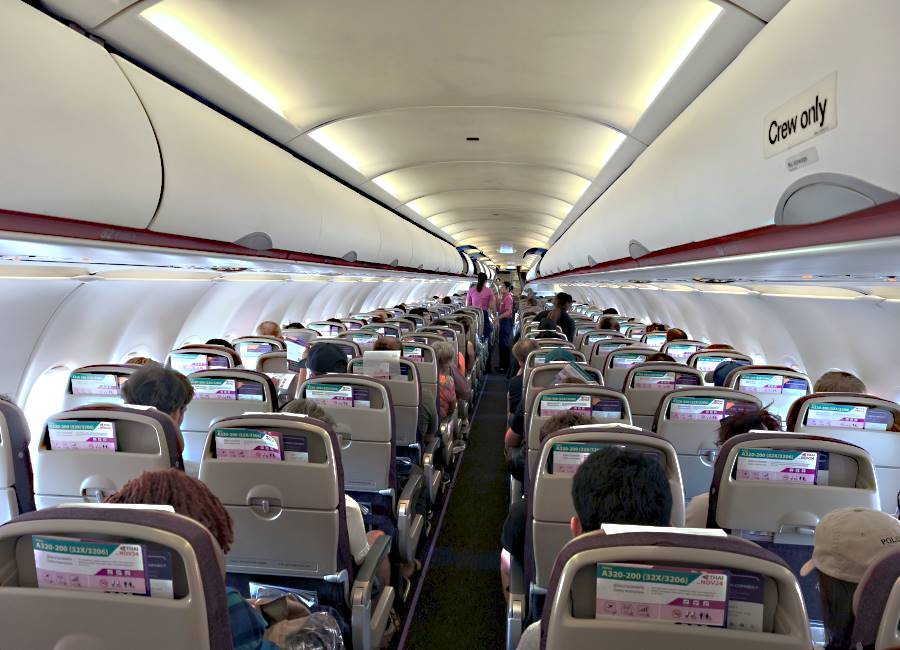 Innenkabine Thai Airways A320 Bangkok Chiang Mai