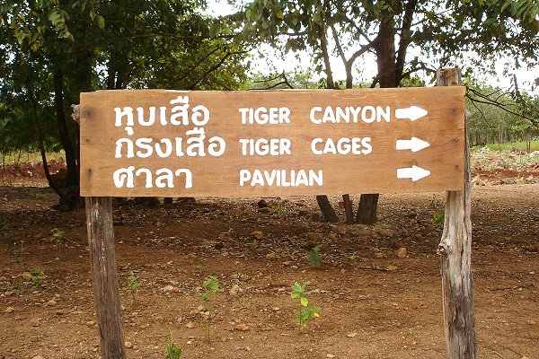 Tiger Canyon im Tiger Tempel bei Kanchanaburi